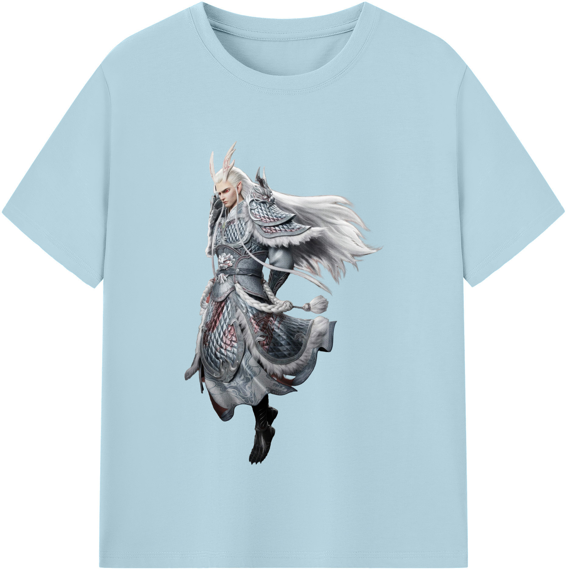（画像用） Ne Zha 2 ナタ 魔童の大暴れ 綿100％半袖Tシャツ（フロントプリント）